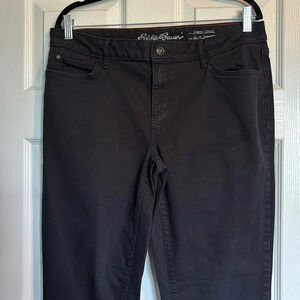Eddie Bauer women’s dark wash slim straight fit jeans size 14